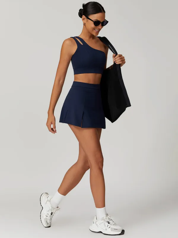 One-Shoulder Quick-Drying Sports Bra sold by COMMENSE