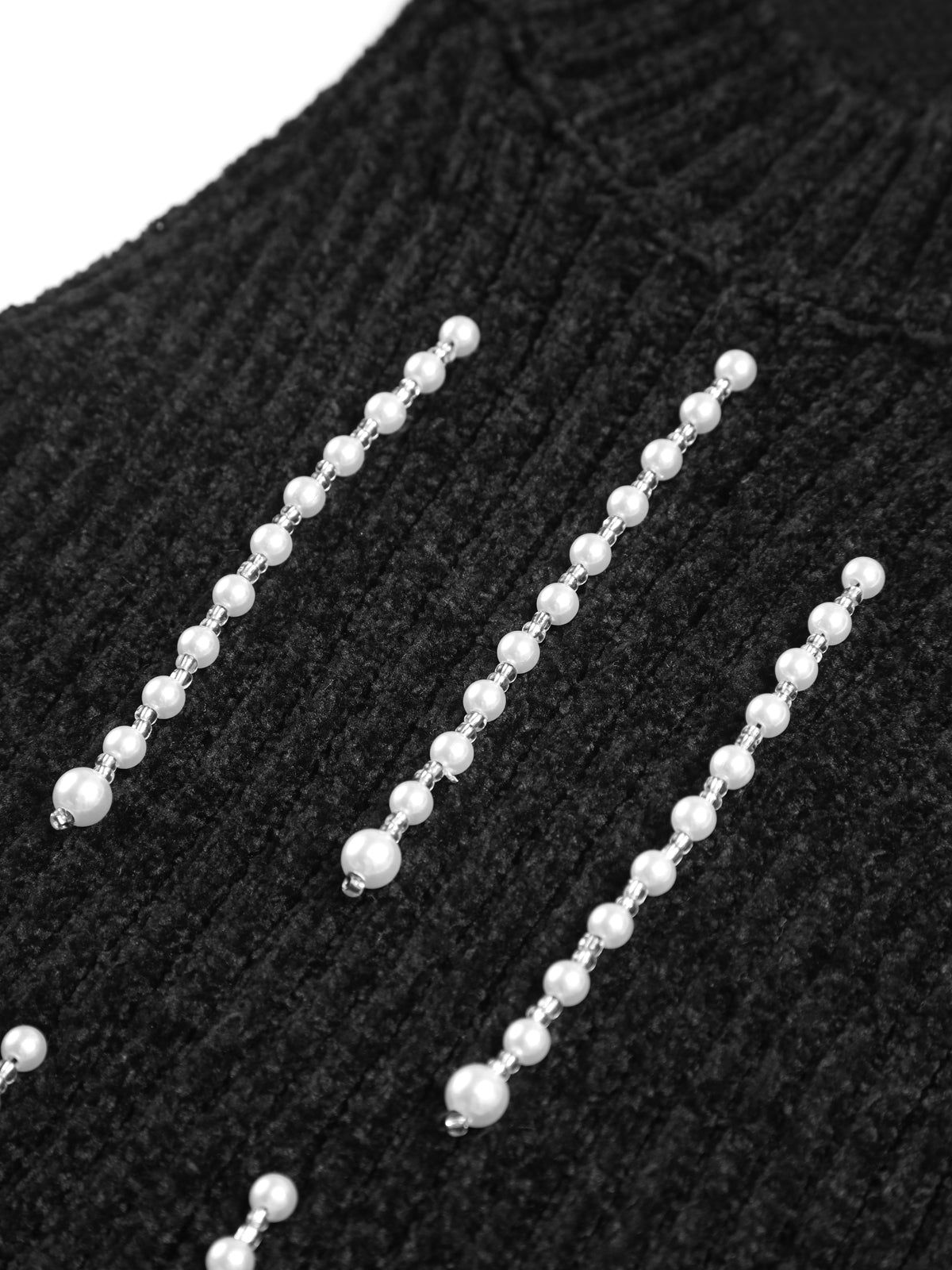 Hold My Pearls Crop Sweater Vest sold by COMMENSE product image thumbnail 2