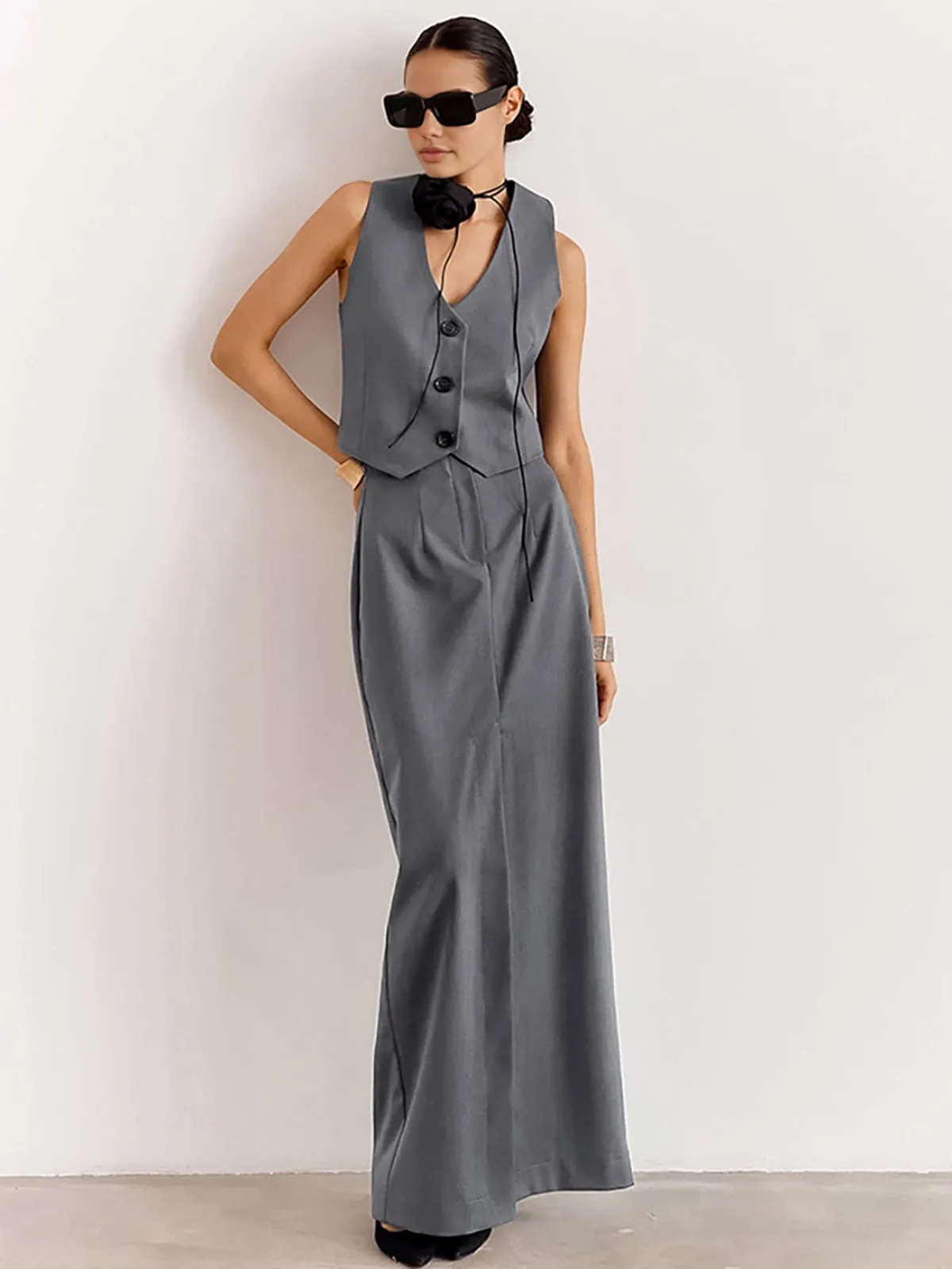 Minimalism Tailored Suit Skirt Set sold by COMMENSE product image thumbnail 2