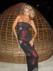 Floral Print Split Thigh Tube Midi Dress sold by COMMENSE