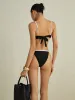 Contrast Two-Tone Bikini Set sold by COMMENSE