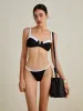 Contrast Two-Tone Bikini Set sold by COMMENSE