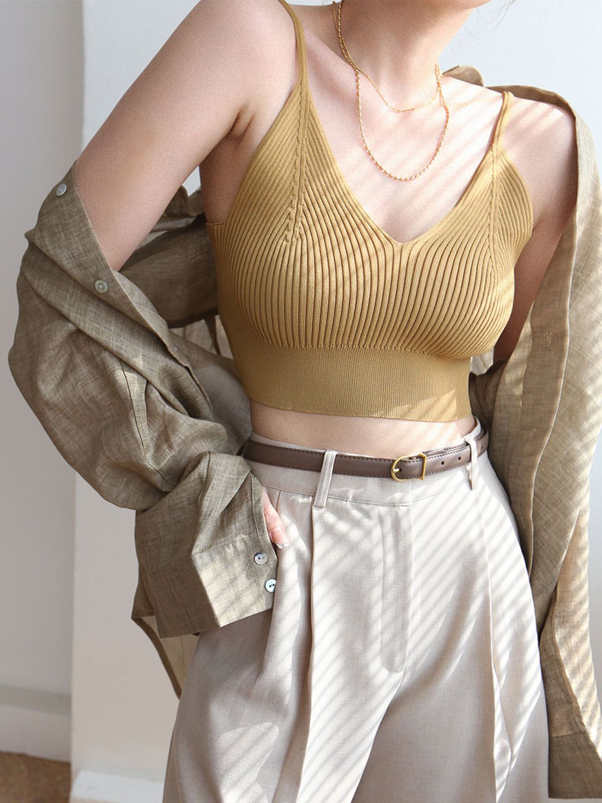 Everyday Rib Crop Cami Top sold by COMMENSE product image thumbnail 4