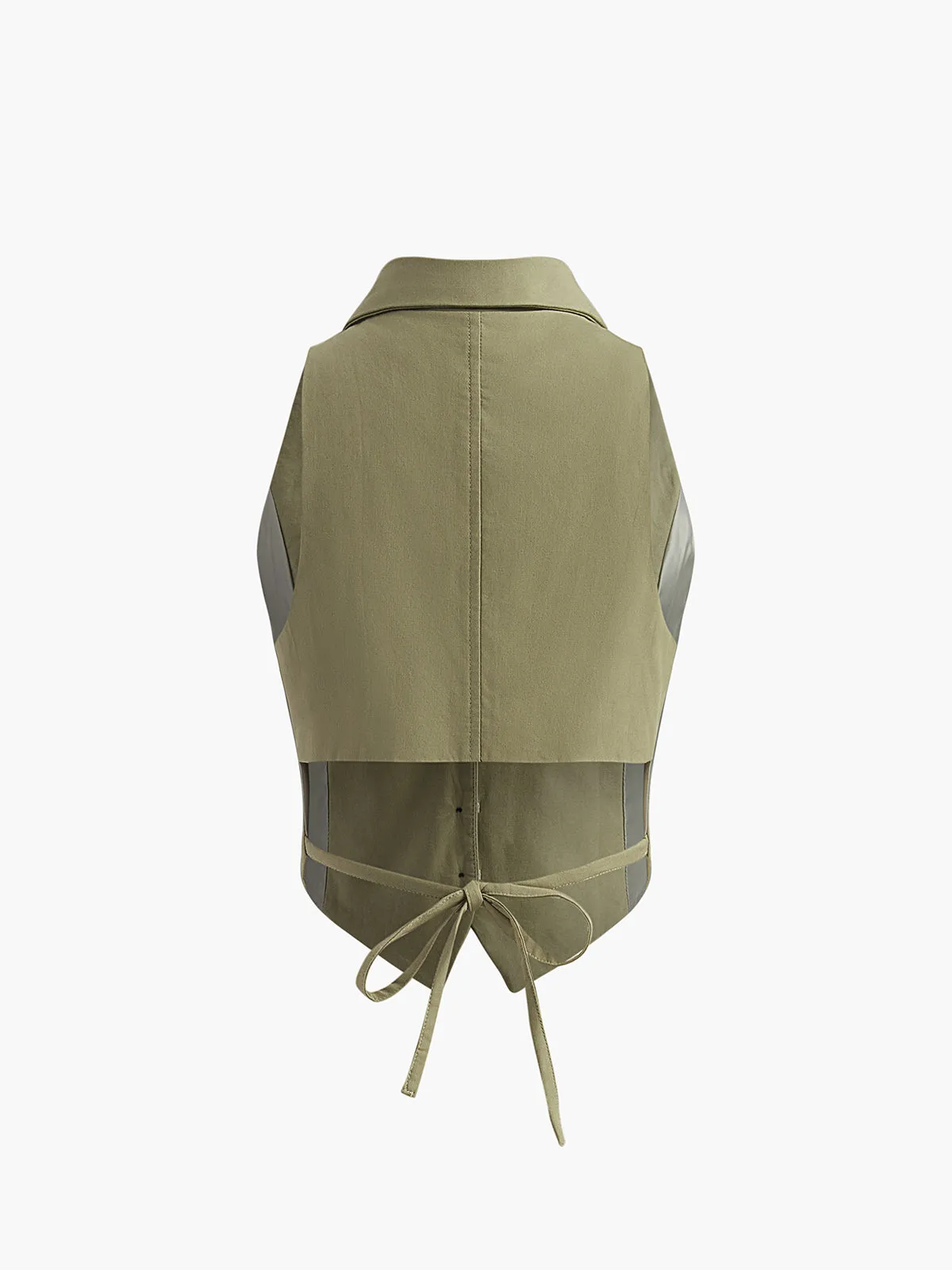 Suit Buttoned Tie-Back Tank Top sold by COMMENSE product image thumbnail 2