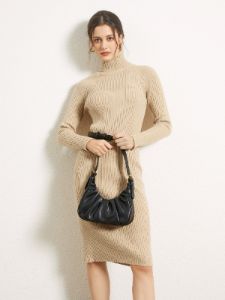 Mockneck Sweater Midi Dress sold by COMMENSE