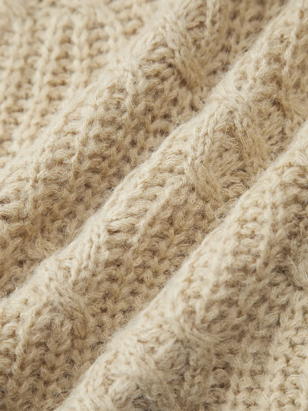 Contrast Trim Braided Cardigan sold by COMMENSE product image thumbnail 4