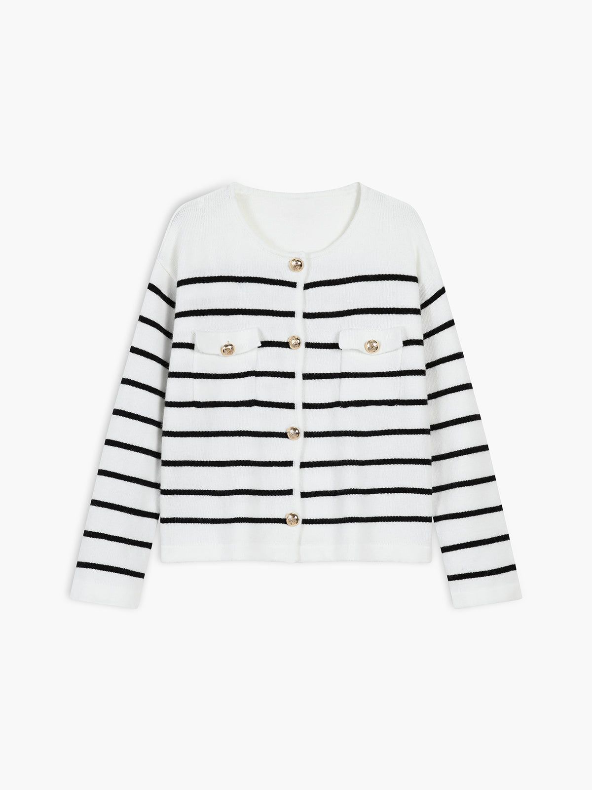 Old Money Aesthetics Stripe Cardigan sold by COMMENSE