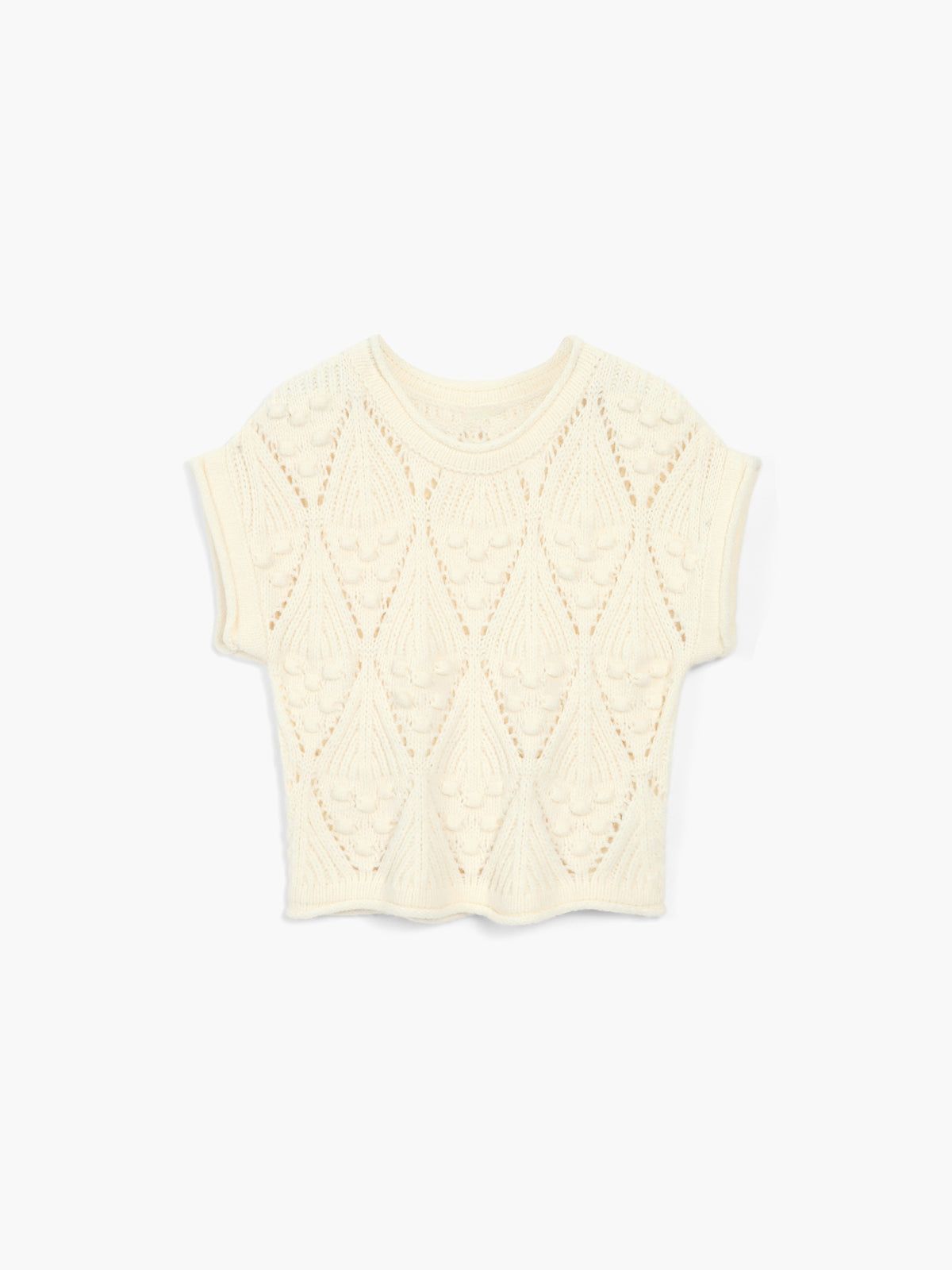 Cherry Picking Eyelet Sweater sold by COMMENSE