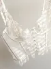 Floral Lace Mesh Corset Crop Top sold by COMMENSE