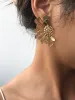Retro Alloy Flower Earrings sold by COMMENSE