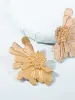 Retro Alloy Flower Earrings sold by COMMENSE