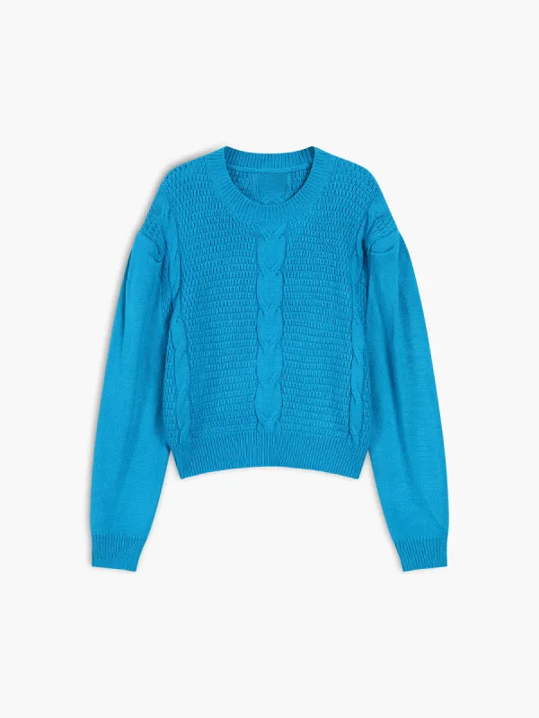 Do The Most Cable Knit Sweater sold by COMMENSE