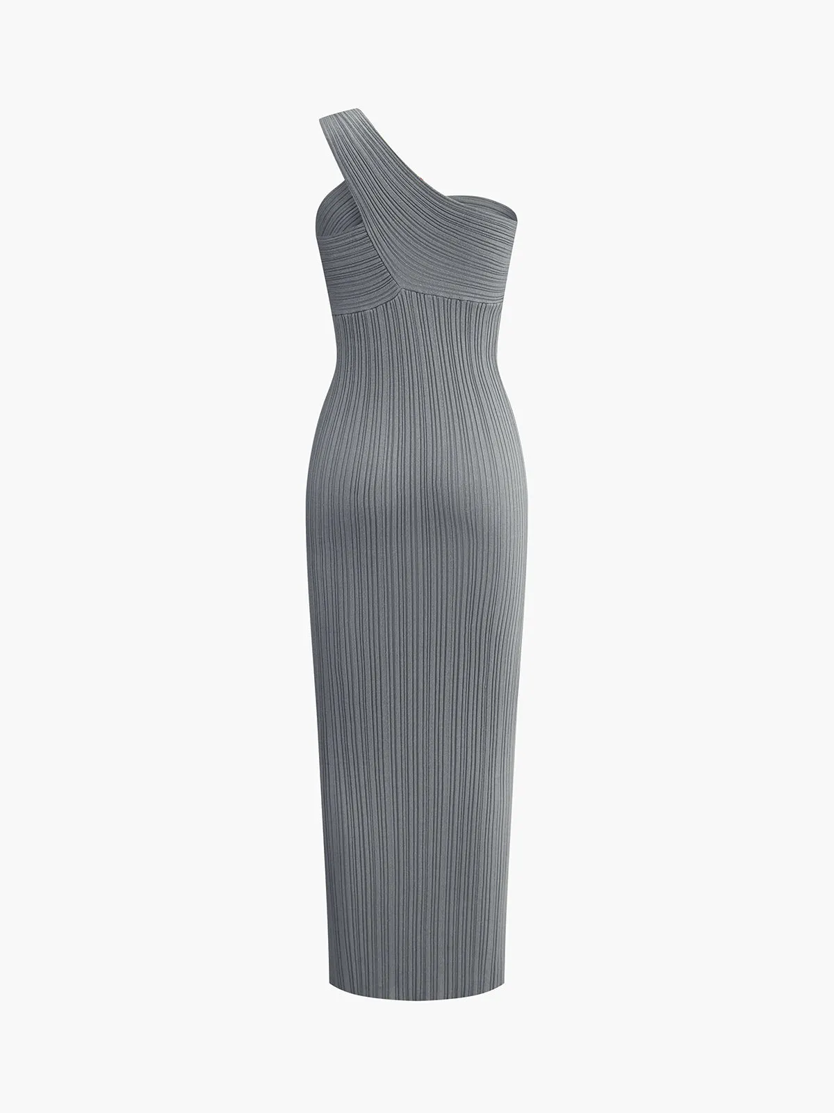 Asymmetrical Neck Halter Slim Long Dress sold by COMMENSE product image thumbnail 2
