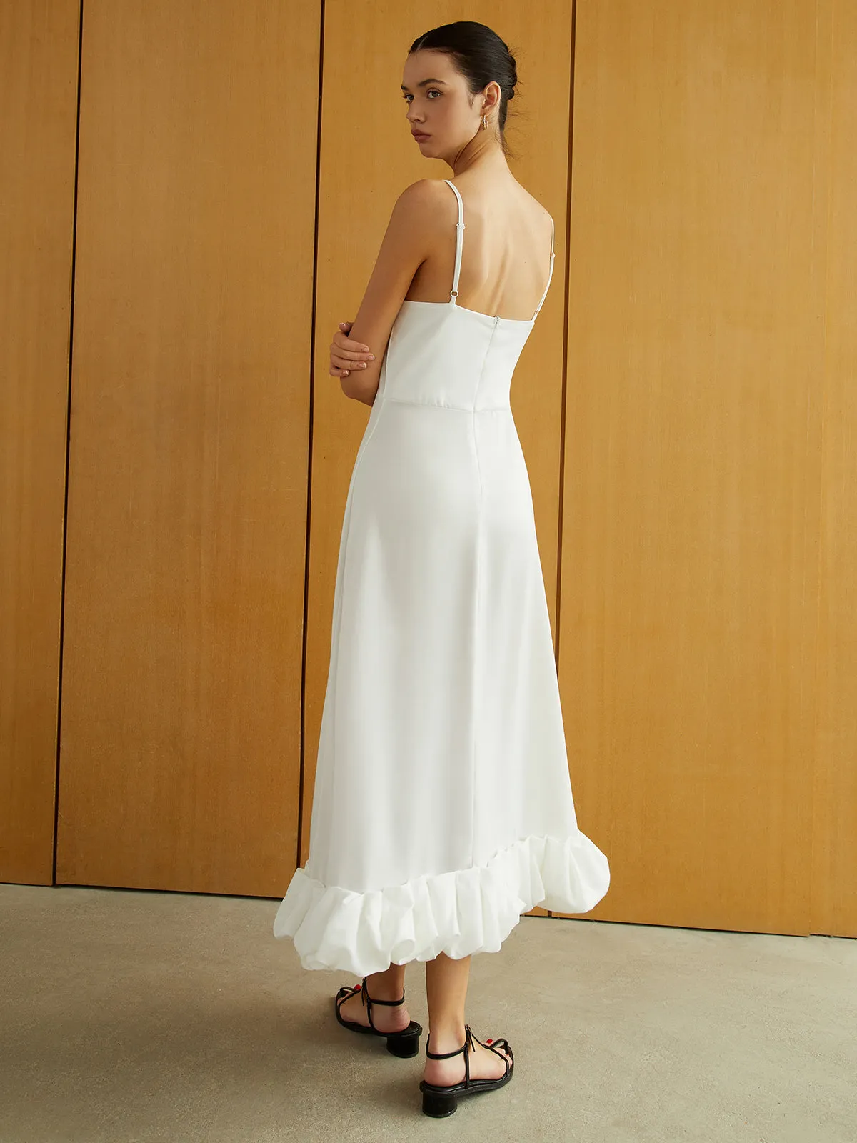 Sleeveless Pleated A-Line Midi Dress sold by COMMENSE product image thumbnail 4