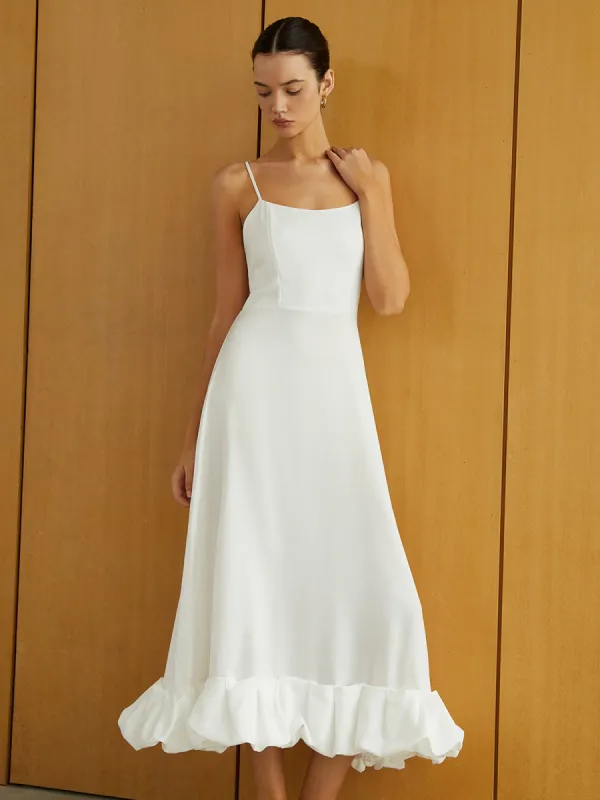 Sleeveless Pleated A-Line Midi Dress sold by COMMENSE