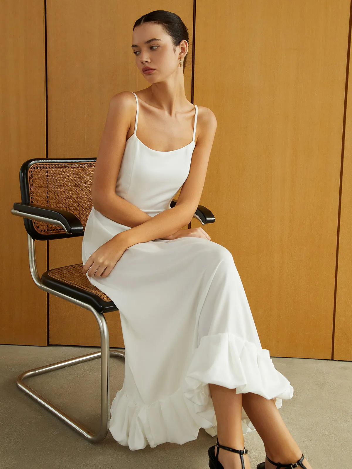 Sleeveless Pleated A-Line Midi Dress sold by COMMENSE product image thumbnail 5