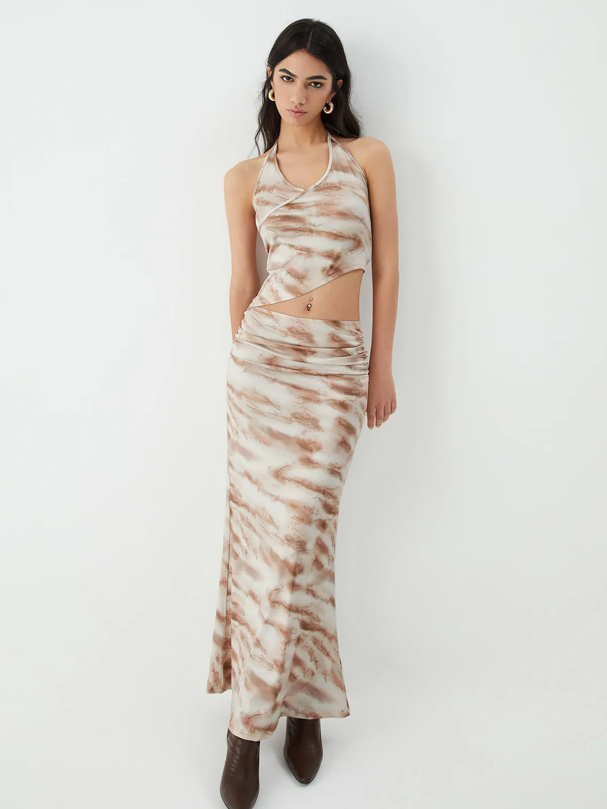 Maillard Striped Maxi Skirt Set sold by COMMENSE product image thumbnail 4