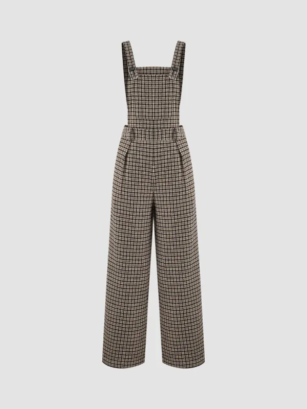 Glen Plaid Jumpsuit sold by COMMENSE