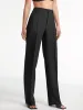 High Waisted Pleat Front Solid Colored Straight Leg Trousers sold by COMMENSE