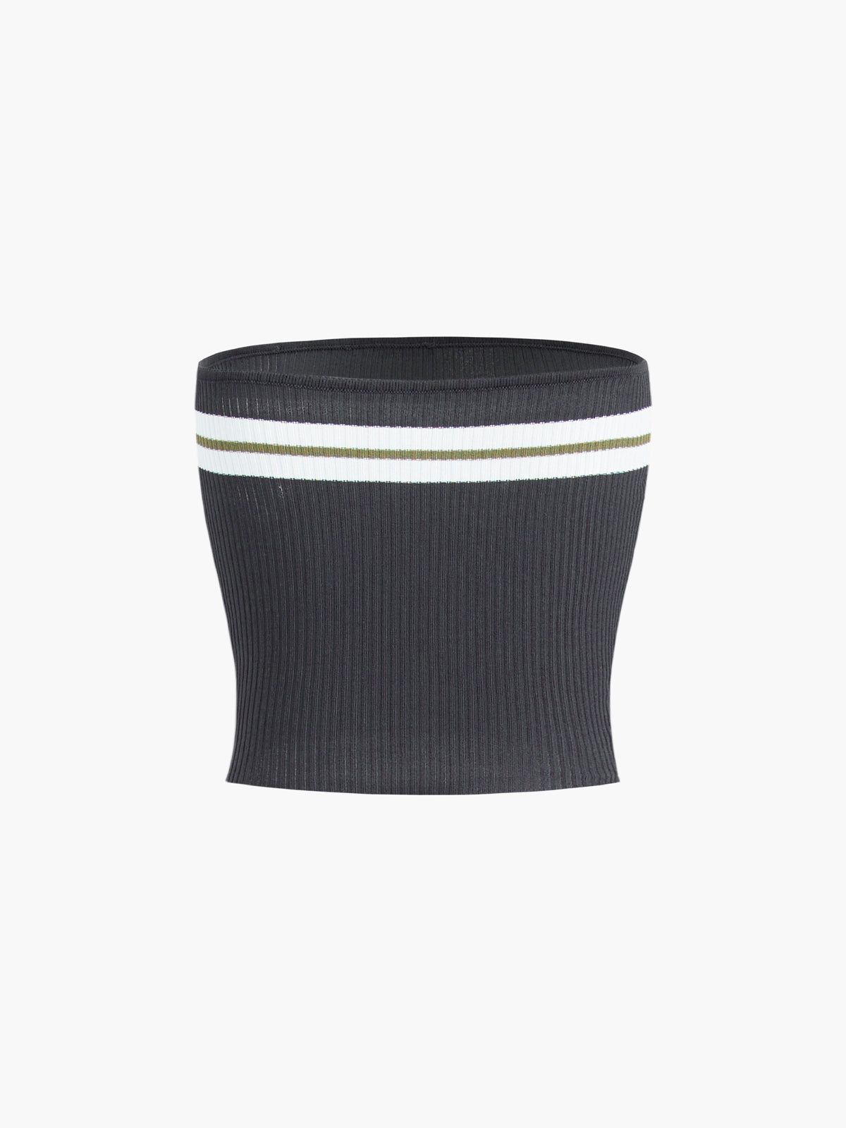 Stripe Rib Crop Tube Top sold by COMMENSE product image thumbnail 2