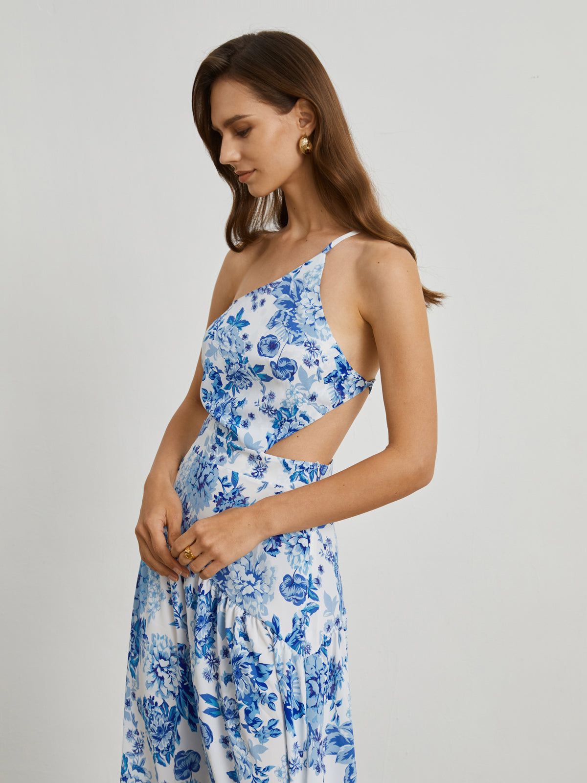 Blue Rose Open Back Midi Dress sold by COMMENSE product image thumbnail 7
