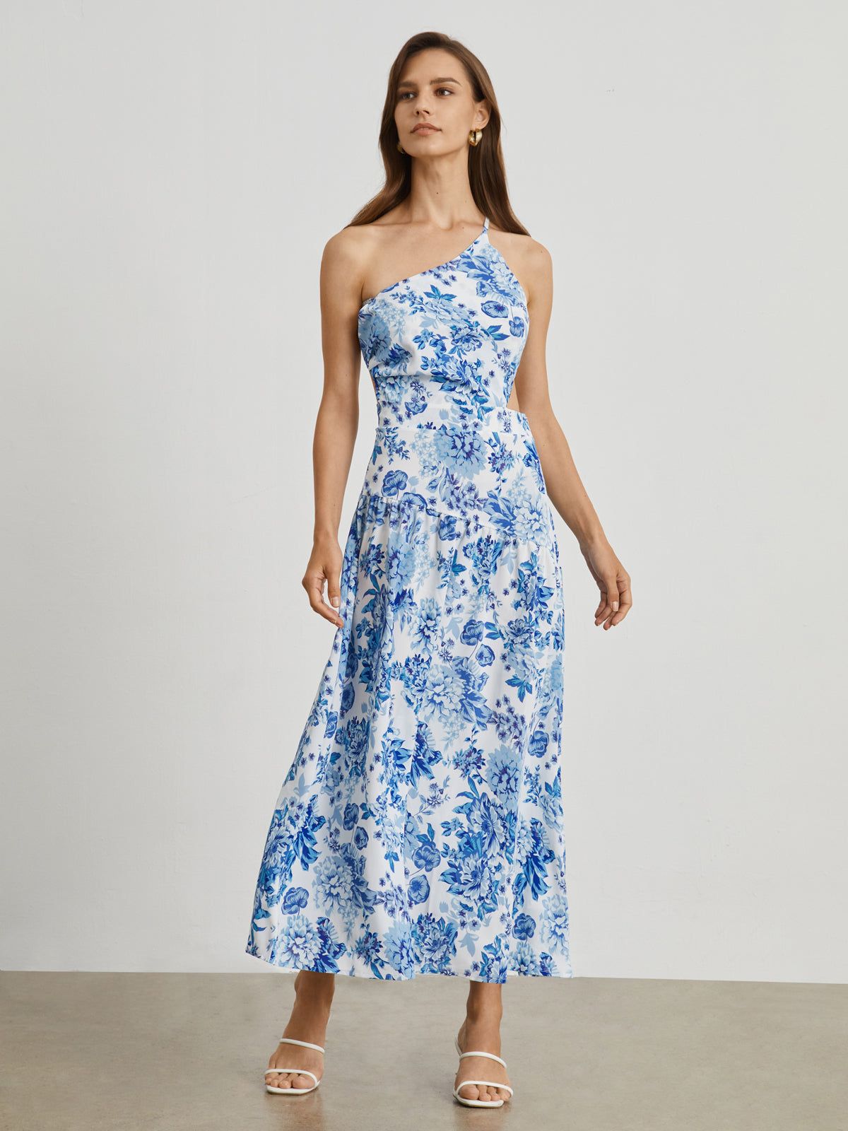 Blue Rose Open Back Midi Dress sold by COMMENSE product image thumbnail 3