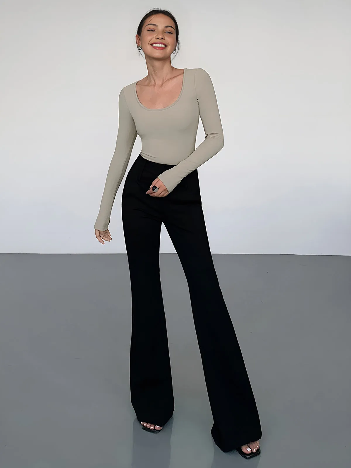 High Waisted Flare Pants sold by COMMENSE product image thumbnail 3