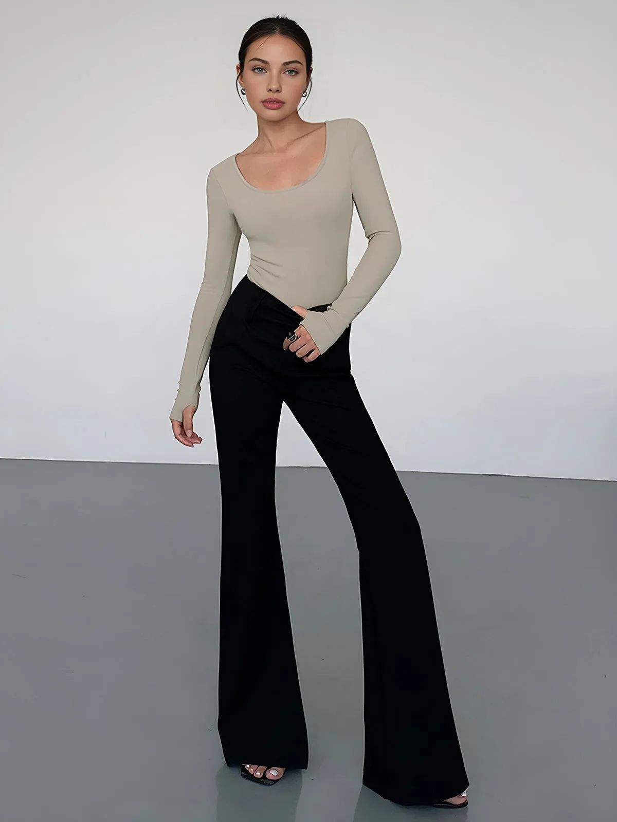 High Waisted Flare Pants sold by COMMENSE
