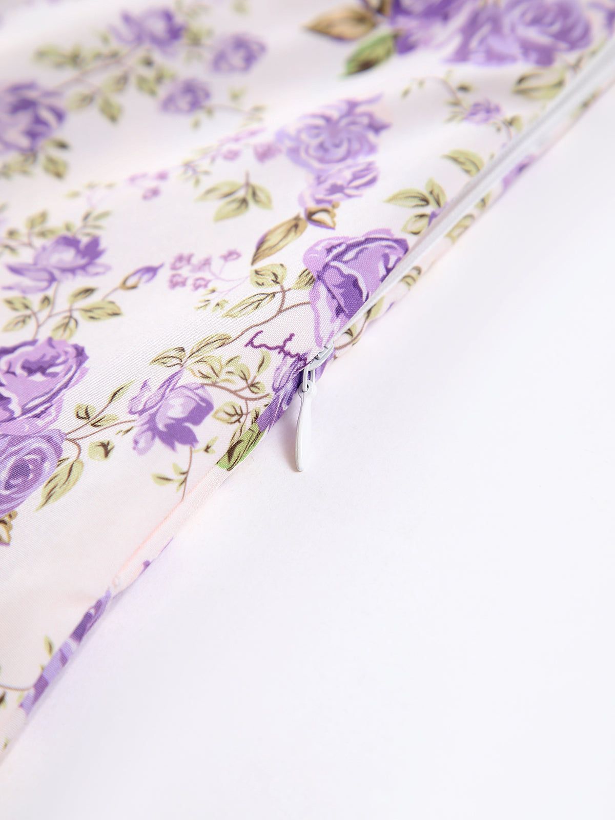 Violet Roses Floral Zippered Slit Milkmaid Midi Dress sold by COMMENSE product image thumbnail 3