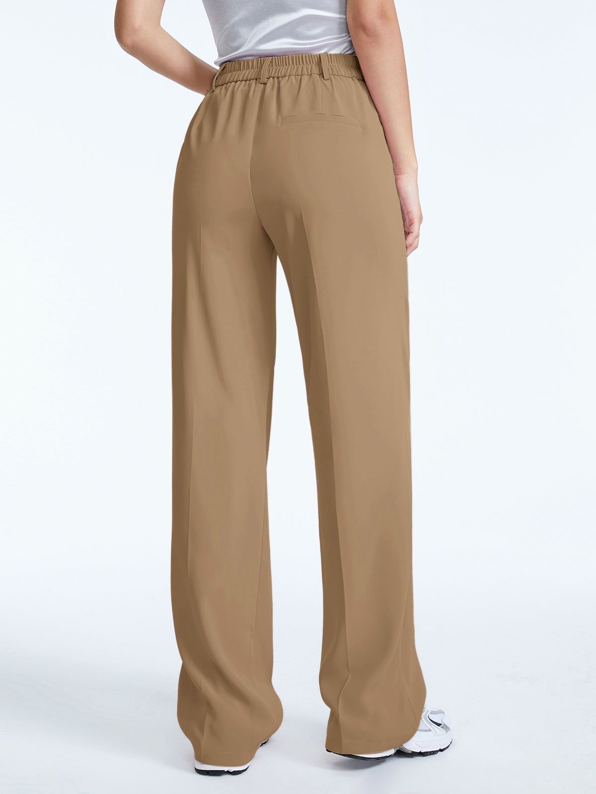 High Waisted Straight Leg Pleat Front Trousers sold by COMMENSE product image thumbnail 5