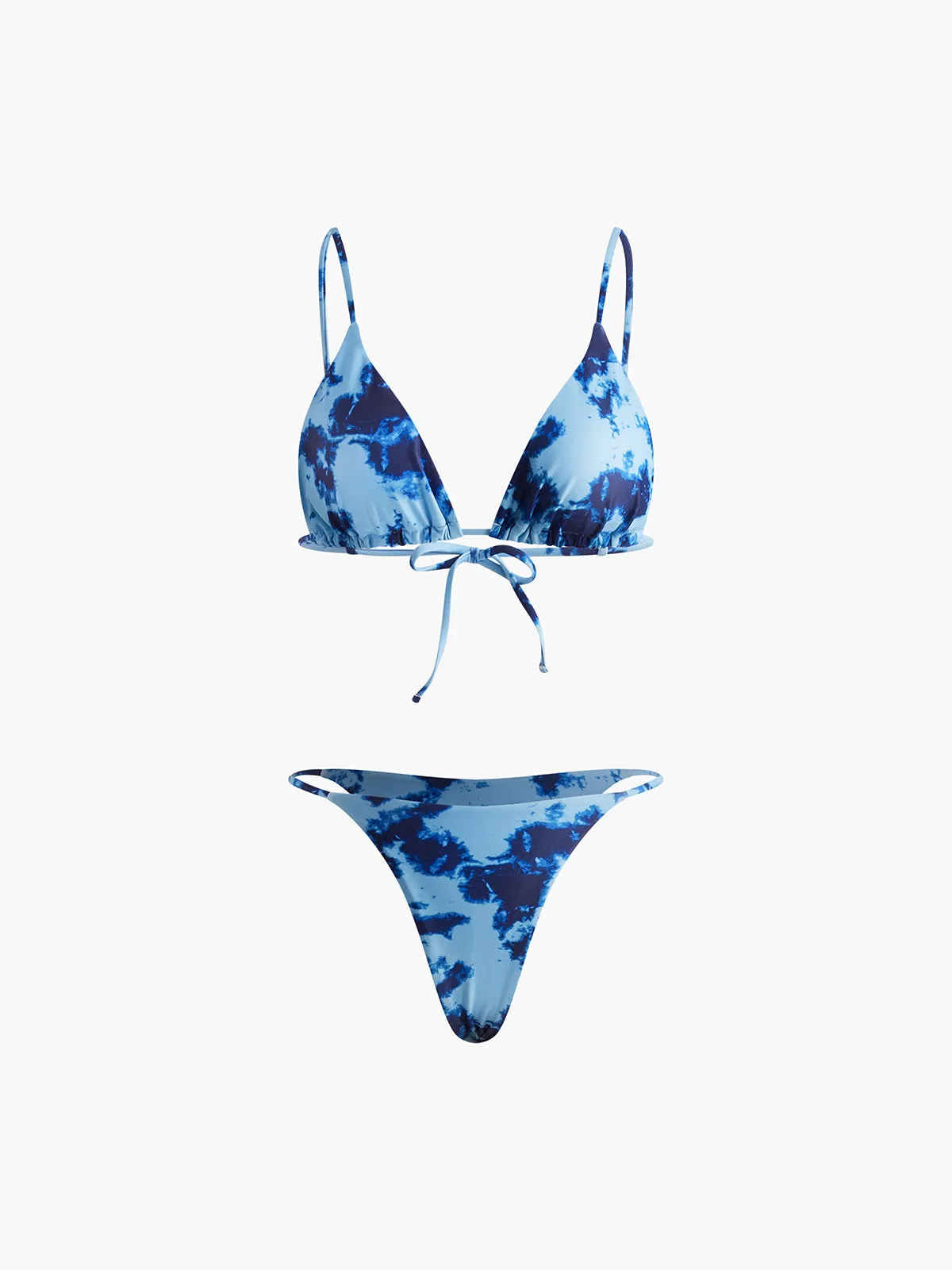 Knotted Adjustable Strap Bikini Set sold by COMMENSE