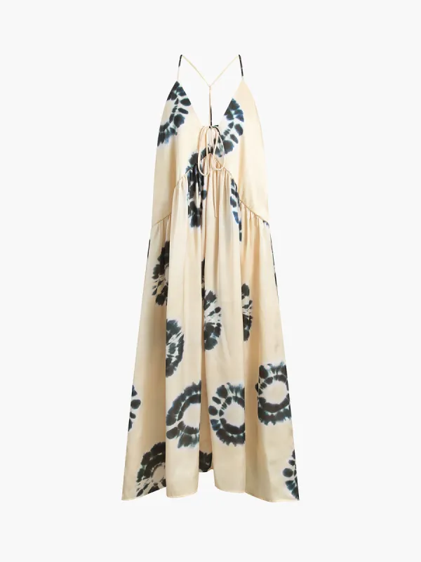 Ink Ripple Leisure Long Dress sold by COMMENSE