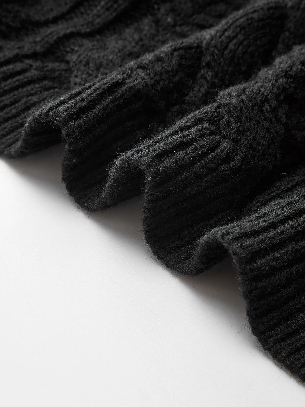 Bow Knotted Cable Knit Cardigan sold by COMMENSE product image thumbnail 4