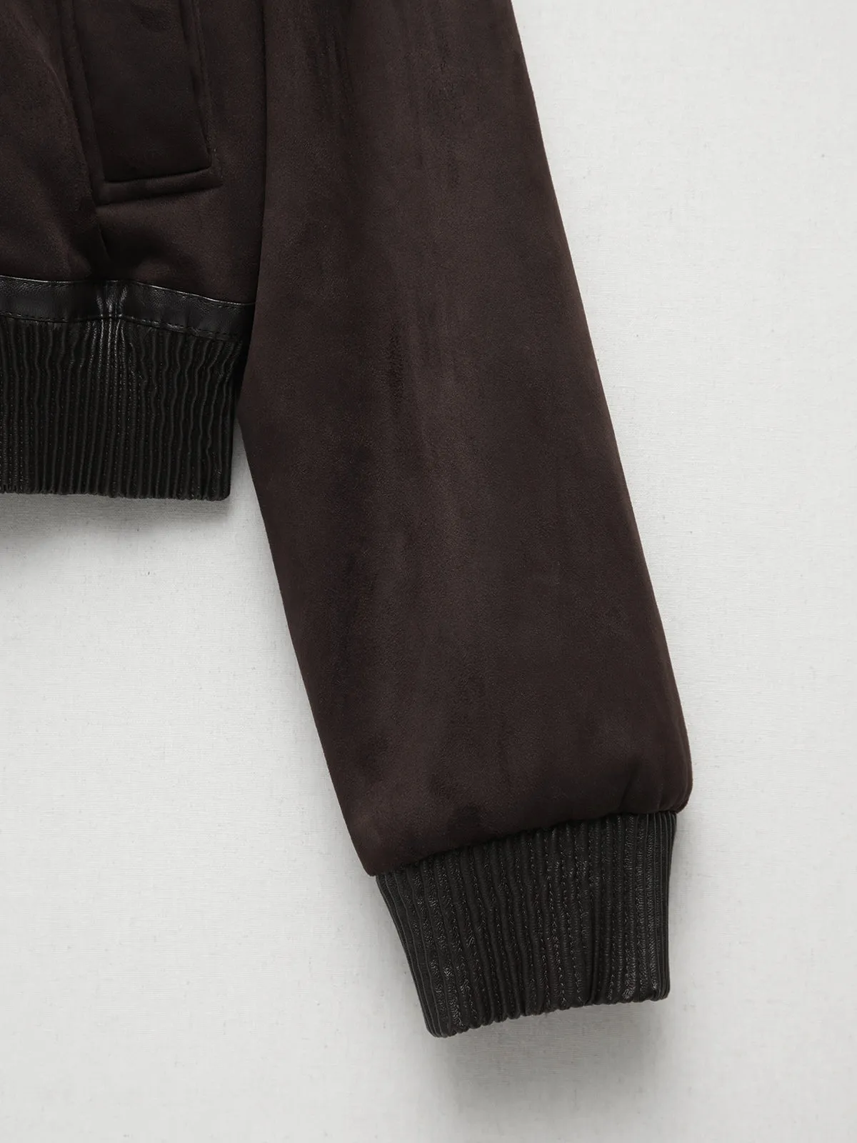 Furry Collar Double Pocket Biker Jacket sold by COMMENSE product image thumbnail 5