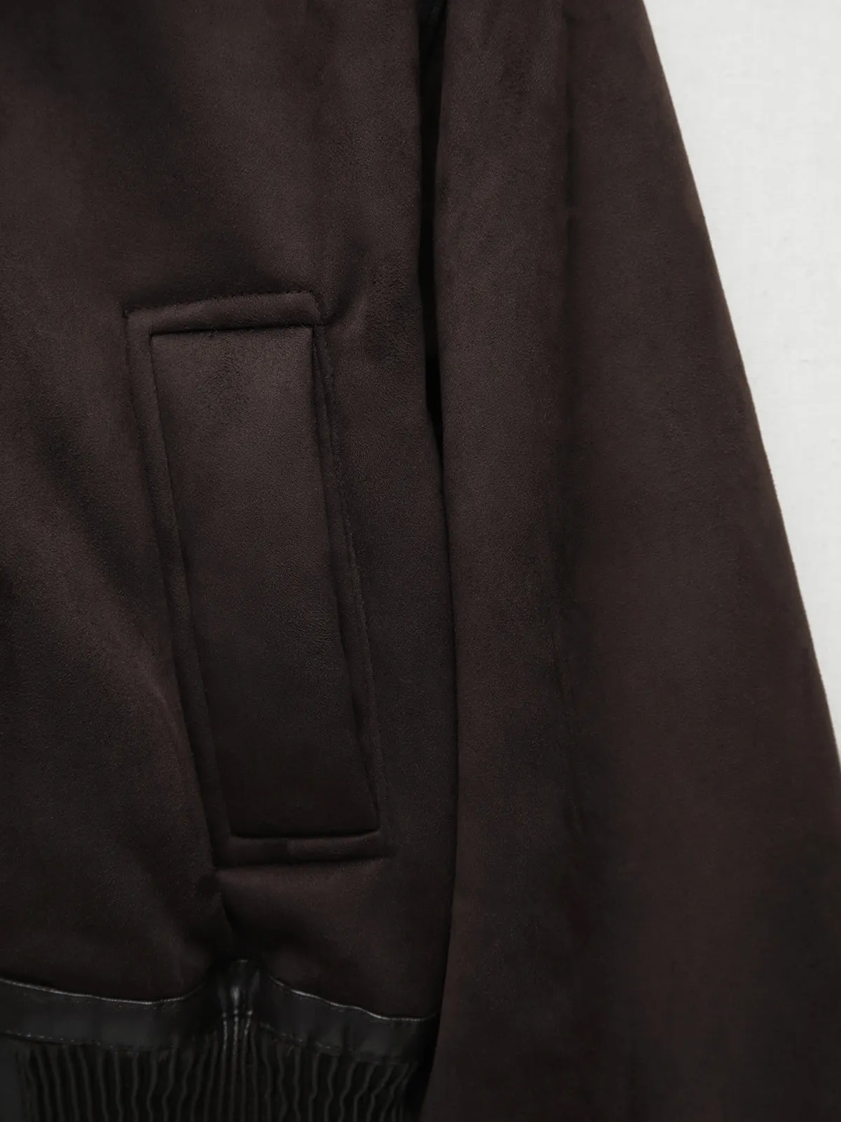 Furry Collar Double Pocket Biker Jacket sold by COMMENSE product image thumbnail 4