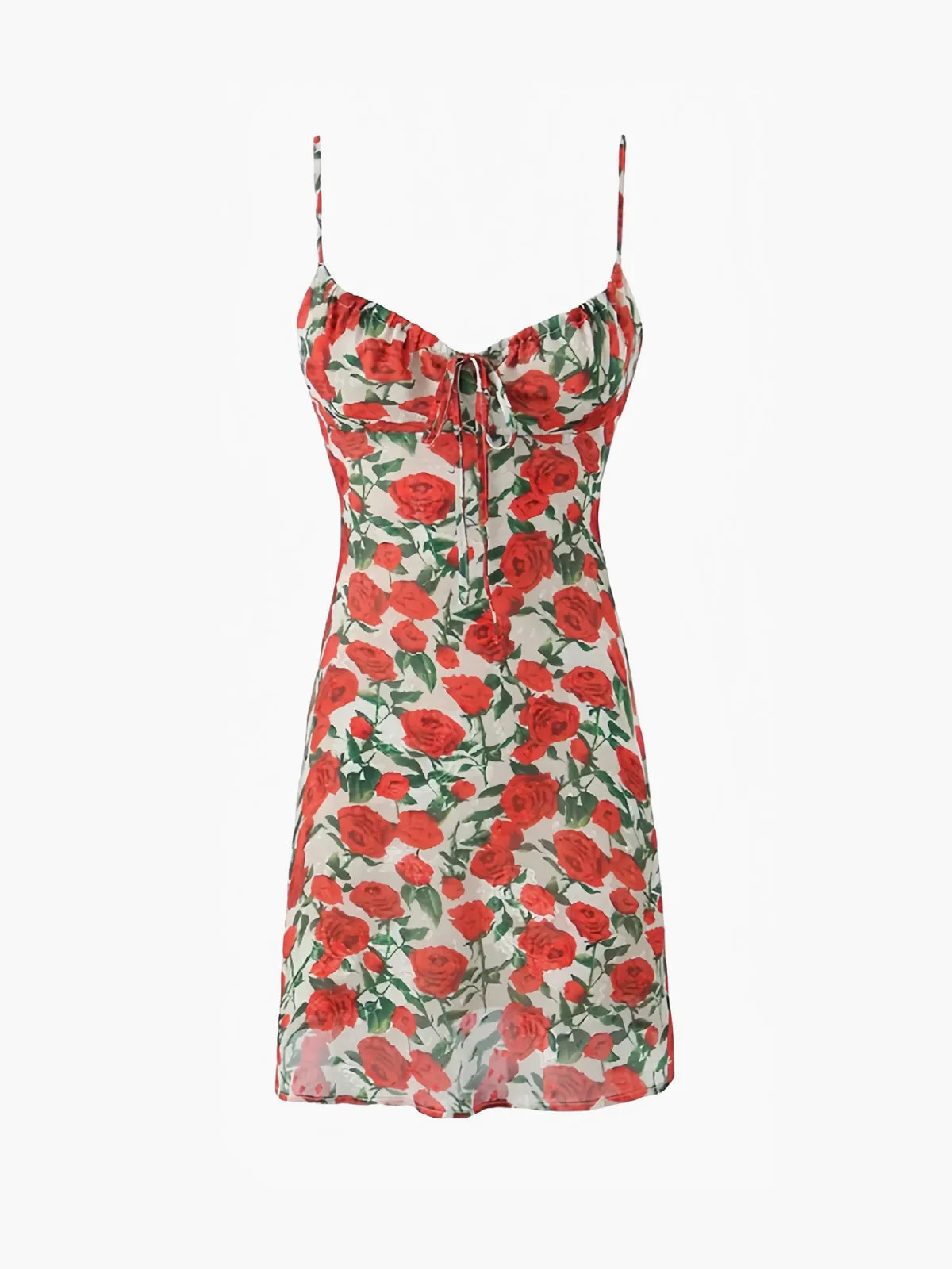 Bulgaria Roses Floral Backless Mini Dress sold by COMMENSE product image thumbnail 5
