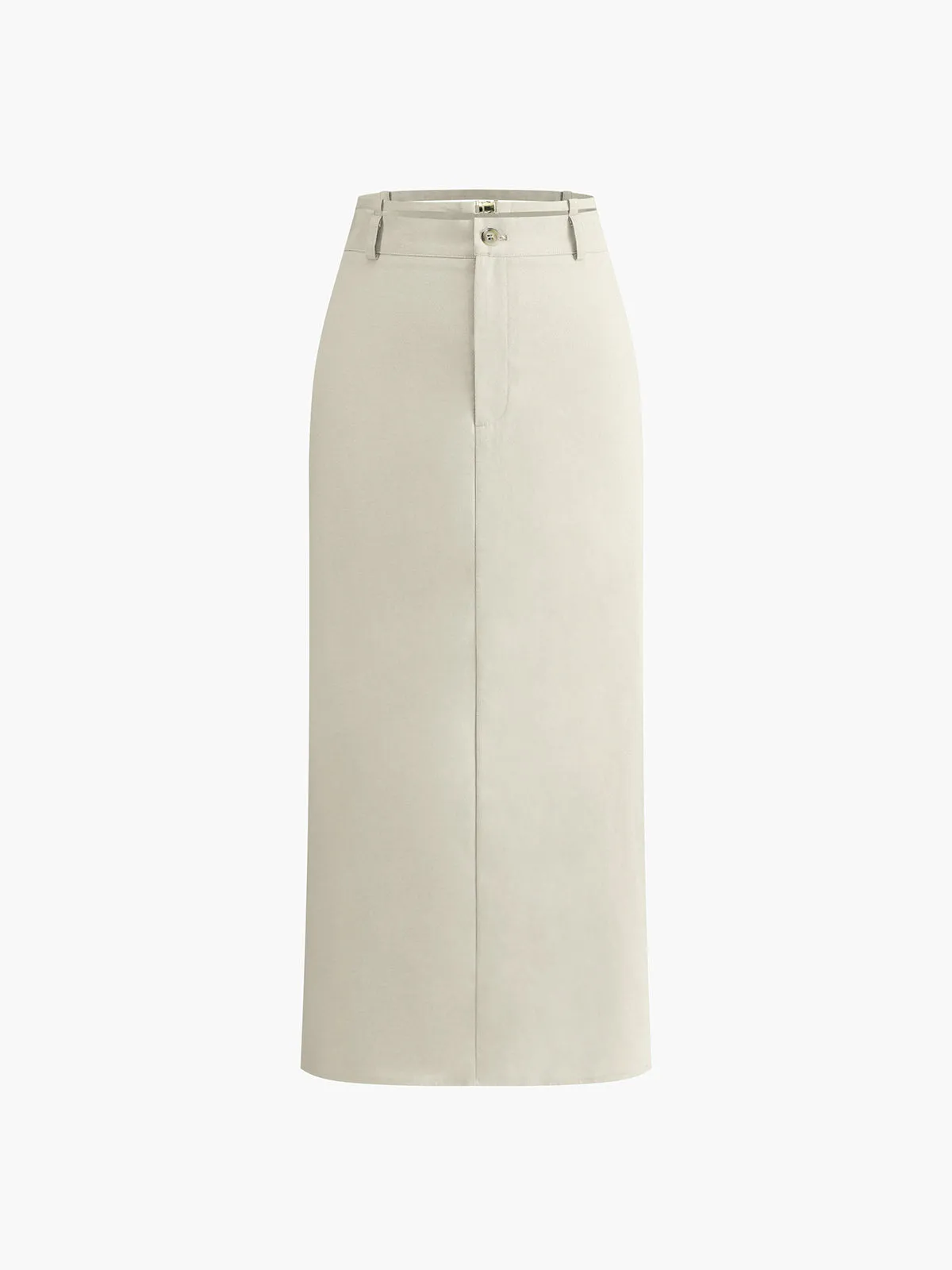 Sleeveless Button-Down Collar Tie Back Skirt Set sold by COMMENSE product image thumbnail 3