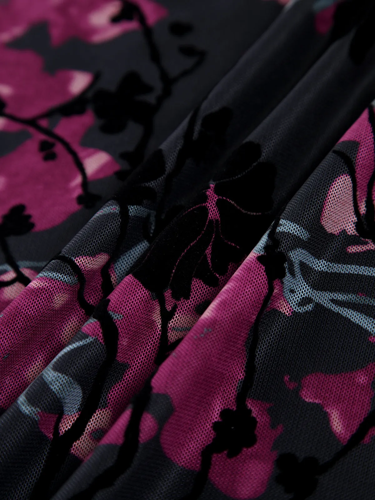 Floral Print Mermaid Long Skirt sold by COMMENSE product image thumbnail 3