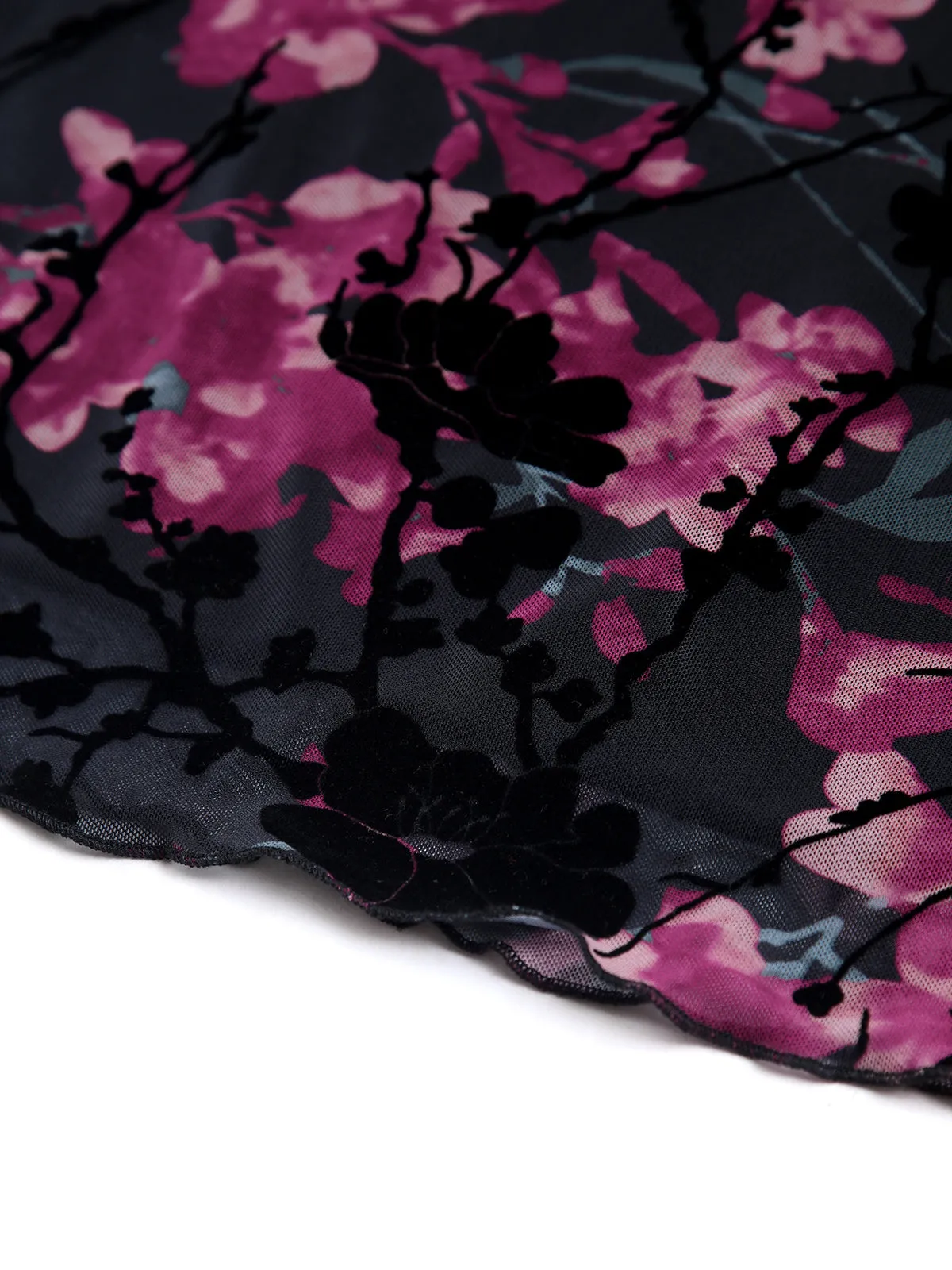 Floral Print Mermaid Long Skirt sold by COMMENSE product image thumbnail 4