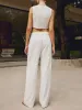 Cotton & Linen Straight Leg Pants sold by COMMENSE