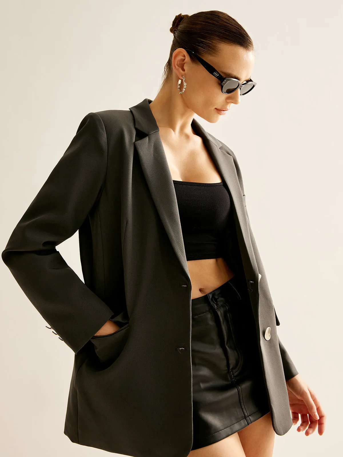 Lapel Button Blazer sold by COMMENSE product image thumbnail 5