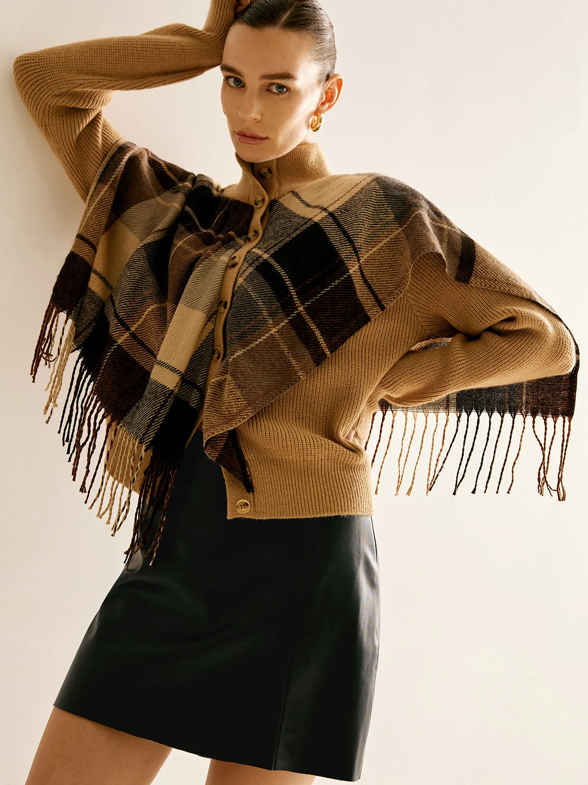 Breasted Tassel Knit Shawl Outerwear sold by COMMENSE product image thumbnail 4