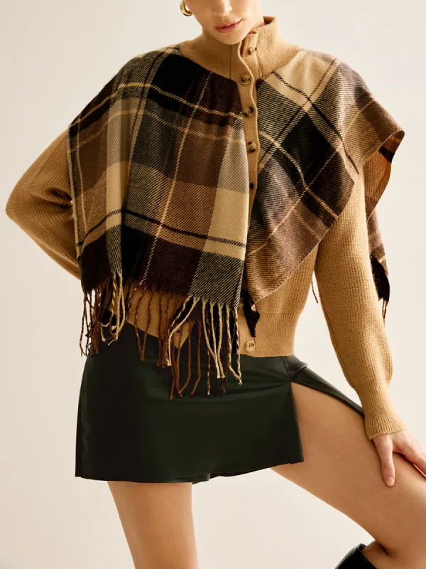 Breasted Tassel Knit Shawl Outerwear sold by COMMENSE