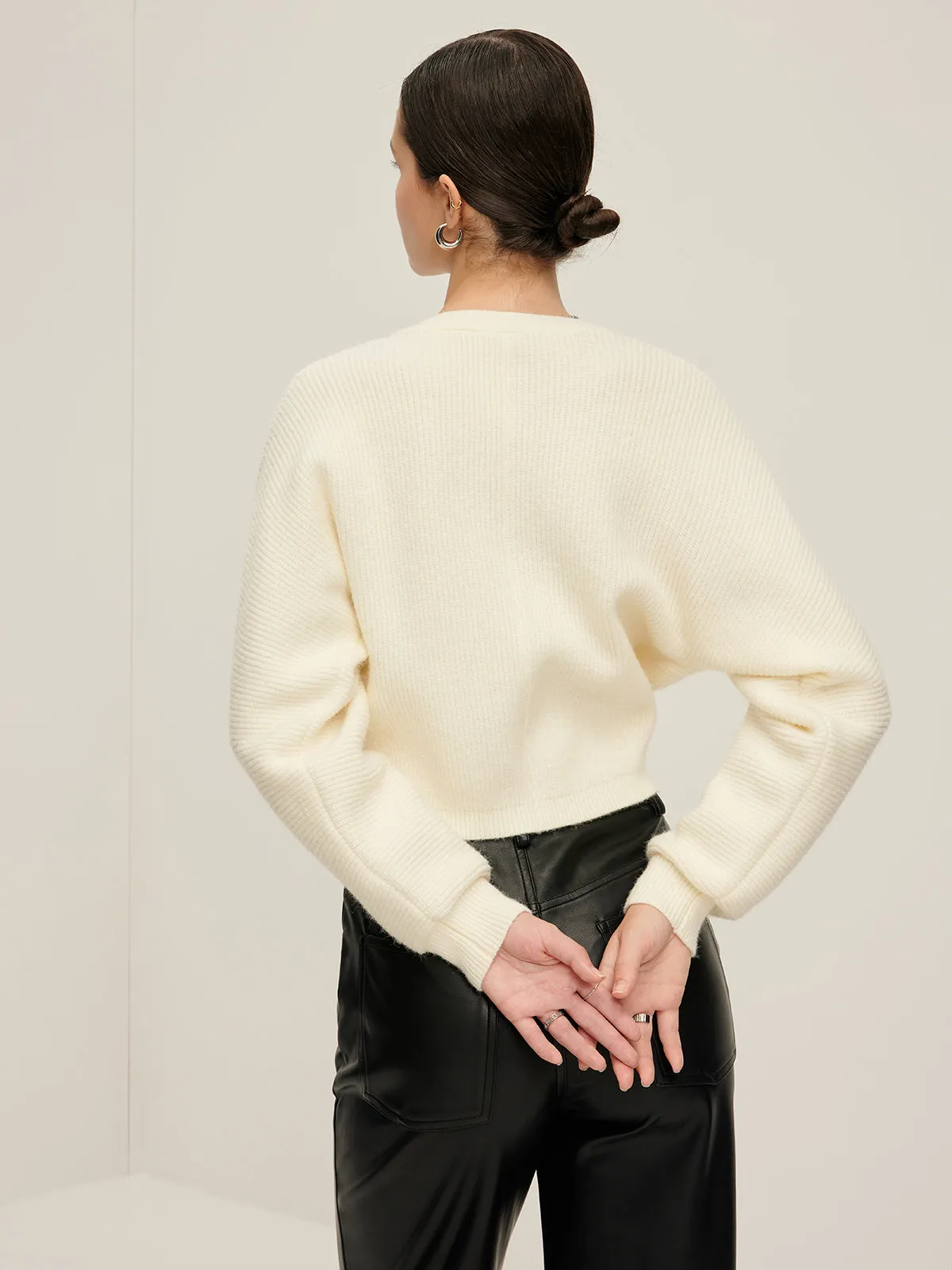 V-Neck Plain Button Cardigan sold by COMMENSE product image thumbnail 4