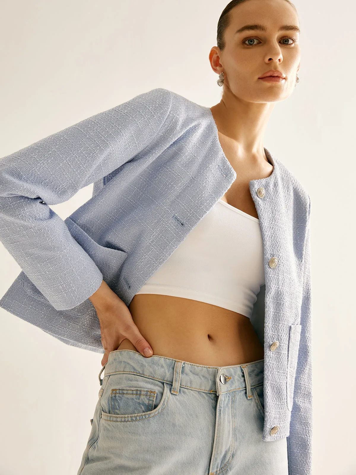 Elegant Button Down Jacket sold by COMMENSE product image thumbnail 5