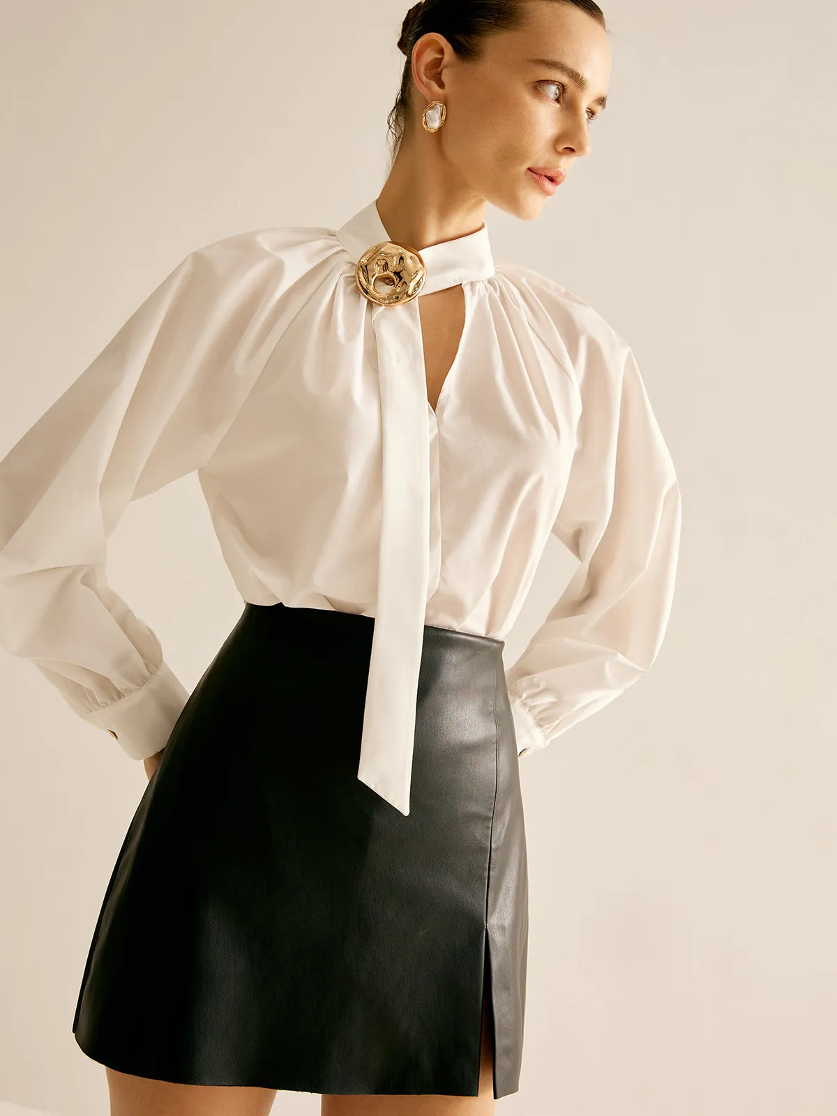 Elegant Cotton Metal-Detail Shirt sold by COMMENSE product image thumbnail 5