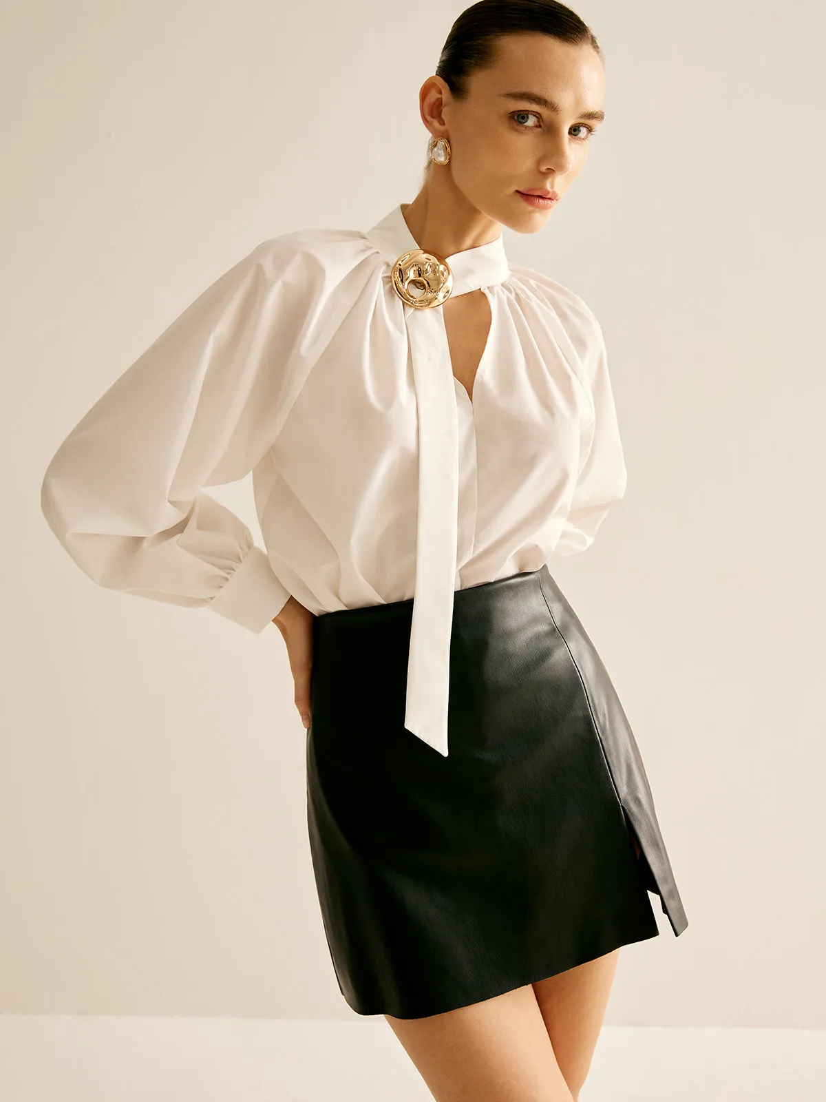 Elegant Cotton Metal-Detail Shirt sold by COMMENSE product image thumbnail 3