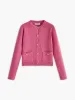 Crew Neck Golden Button Knit Outerwear sold by COMMENSE