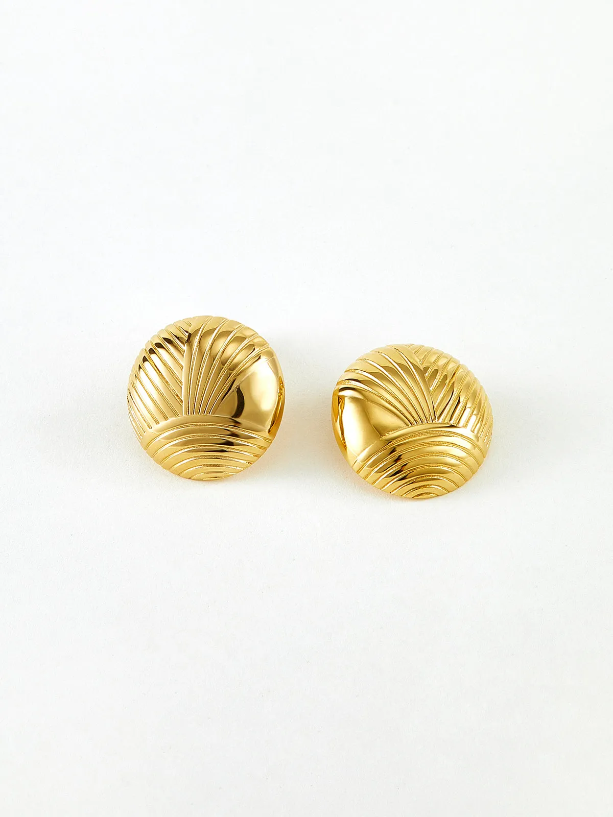 Ripple Oblate Earrings sold by COMMENSE product image thumbnail 4