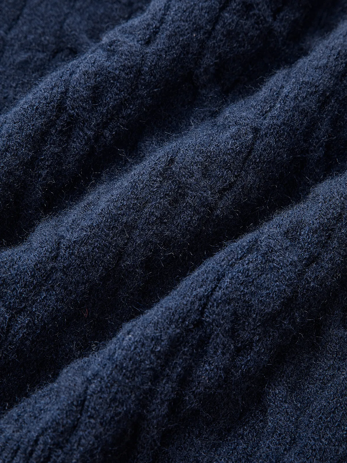 Lapel Plain Crop Cable Knit Top sold by COMMENSE product image thumbnail 4